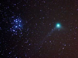 komet C/2004 Q2(Machholz) in Plejadennähe 07.01.2005